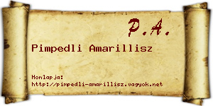 Pimpedli Amarillisz névjegykártya